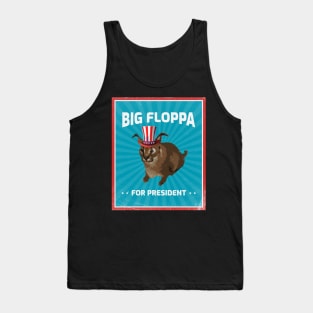 Big Floppa for President Meme Art - Funny Political Retro Vintage Propaganda Poster Big Cat Caracal Tank Top